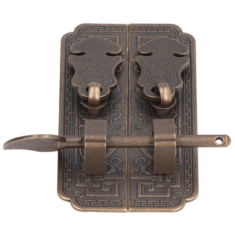 Cabinet Faceplate Brass Material Bronze Auspicious Bat Pattern Retro Chinese