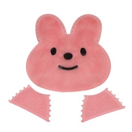 Foot Scrubber Mat Silicone Anti Slip Relieve Fatigue Remove Dead Skin Foot Cleaner Massager Pad for Shower Pink