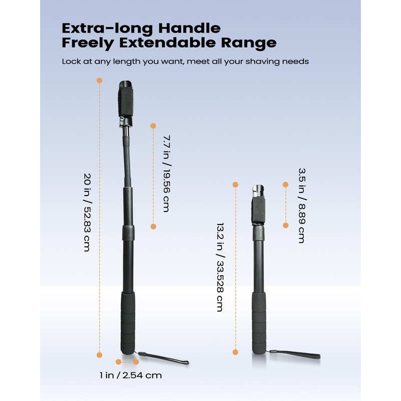 ETbyto Safety Razor Extension Handle with Adjustable Length for Leg