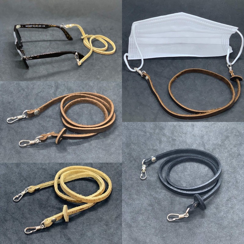 okuda-belt Kudu Genuine Leather 2-Way Neck Strap, Neck Holder, Negative