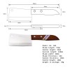 Kiwi KITCHEN UTILITY 3" SMALL CLEAVER KNIFE WOOD HANDLE, Kiwi