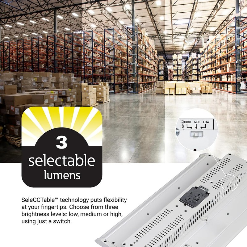 Metalux 1.6 ft. 400-Watt Equivalent LED Linear High Bay with