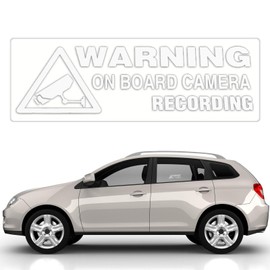 Camera Recording Warning Stickers - PVC Car Sticker for Anti-Theft Security | Clear Printing Car Body Decals for Minivan, Trucks, Motorcycle, RV, SUV