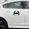ANGDEST Crab Silhouette (Black) (Set of 2) Premium Waterproof Vinyl