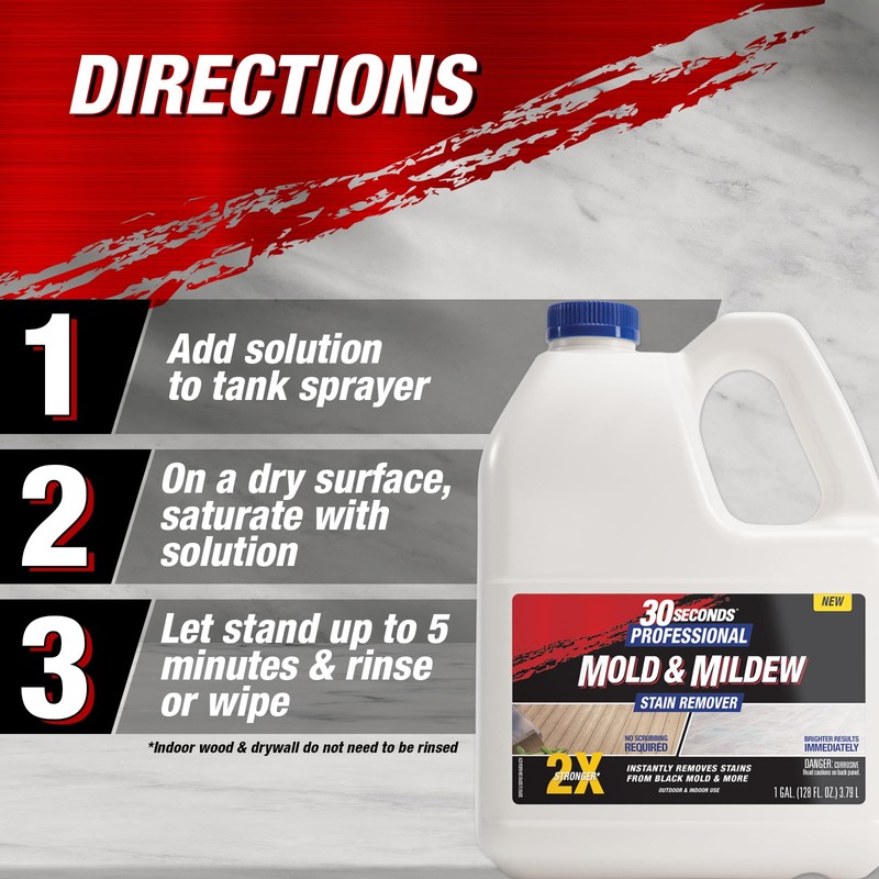 30 SECONDS Pro Mold and Mildew Stain Remover | Scrub