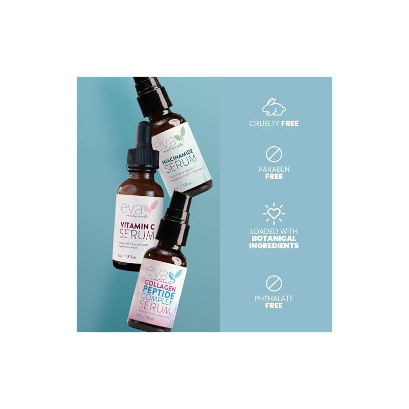 Eva Naturals - Juego de 3 sueros para el cuidado