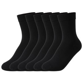 Radsocken 6 Pairs Womens Bamboo Socks, Soft, Odour Resistant, Breathable, Thin Dress Socks Ladies Socks Womens Black Socks for Business Casual Daily, UK 4-8