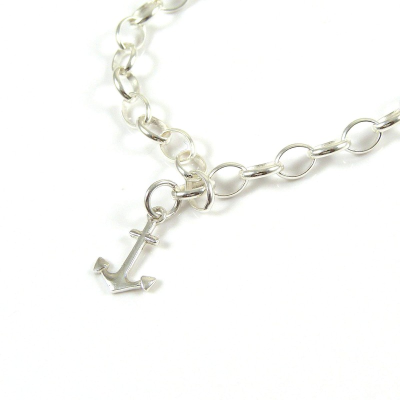Sterling Silver Anchor Bracelet - Gift Boxed