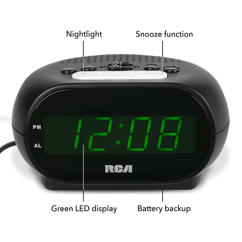 RCA Digital Alarm Clock with Night Light