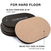 X-Protector Felt Furniture Sliders Hardwood Floors - 4 PCS 6"