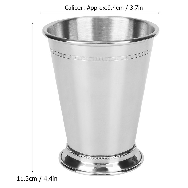 Silvery Mint Mojito Cup Stainless Steel Cocktail Mug Mixed Drinks