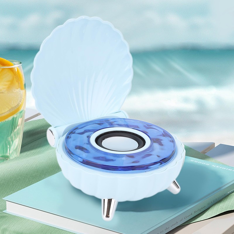 Mini Bluetooth Speaker - Seashell Shape Design, Cute Stereo Sound