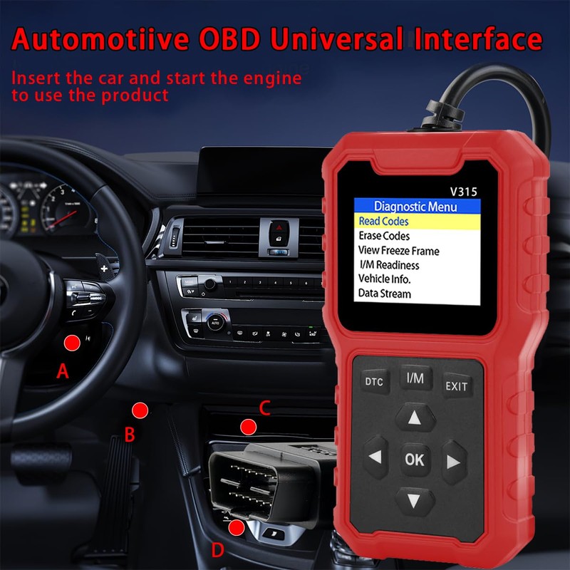 V315 OBD2 Diagnostic Diagnostic Tool Tool, Code Reader, Engine Light
