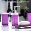 4Pcs/Set Acrylic Bathroom Accessory Set Toothbrush Soap Dish Holder for