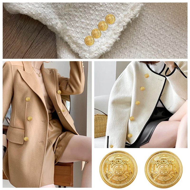 Samcos Button 6-Piece Set for Blazer, Blazer Button, DIY, Handicraft,