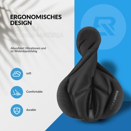 ROCKBROS Bicycle Saddle Cover, Soft Gel Cover for Men and Women Saddle Protector for Bicycle Seat (26.5 x 18.5 cm)