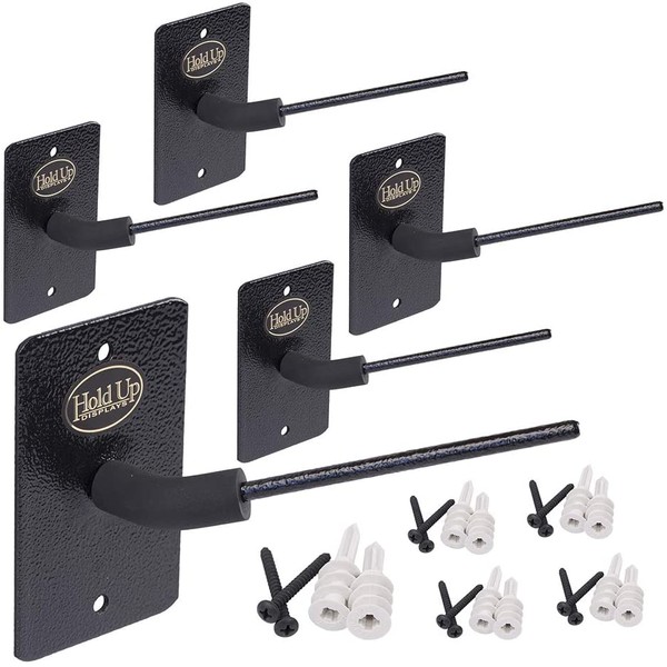 Hold Up Displays - in Barrel Wall Mount Pistol Holder - 30° Right Facing - Flat Wall (Five Pack)