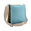 Lunarable Aqua Messenger Bag, Japanese Wave Squama Pattern, Unisex Cross-body