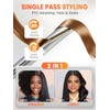 SHEGLAM Sleek Chic Twist Kiss Flat Iron - 2-in-1 Hair