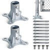 DooToo Chain Link Fence Post Flange - 2" Heavy Duty