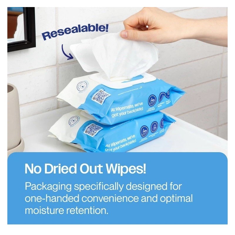 Wipemates Wipemate Flushable Wipes 126 Count Minty Fresh