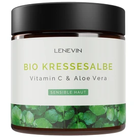 Lenevin Organic Cress Ointment Age Spots - Natural Cosmetics Sensitive Skin - Cress Cream Against Pigments - Aloe Vera, Vitamin C, Pomegranate, Ginger - Made in Germany, Vegan, Cruelty Free