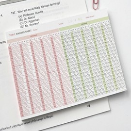 TOEIC OMR Memo Answer Sheet for Practice - Gift for School