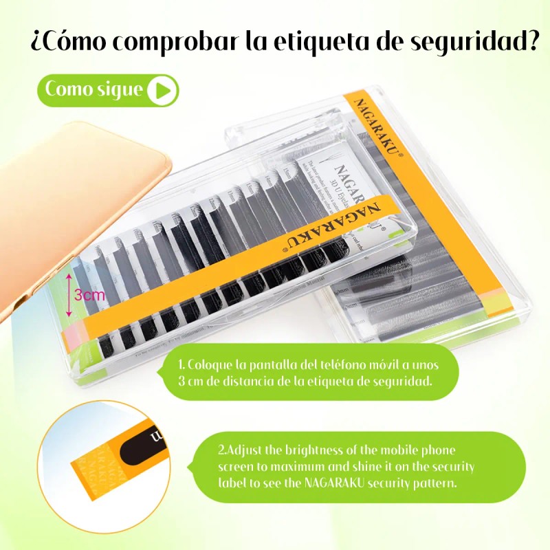 Extensiones De Pestañas Nagaraku U 5d, Pestañas 5d W Forma