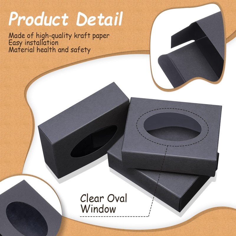 Spakon 30 Pcs Soap Boxes for Homemade Soaps 3.8 x