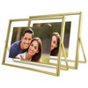 AhaGo Gold Floating Frame, 6"x8", Horizontal, 2 Set, For Picture