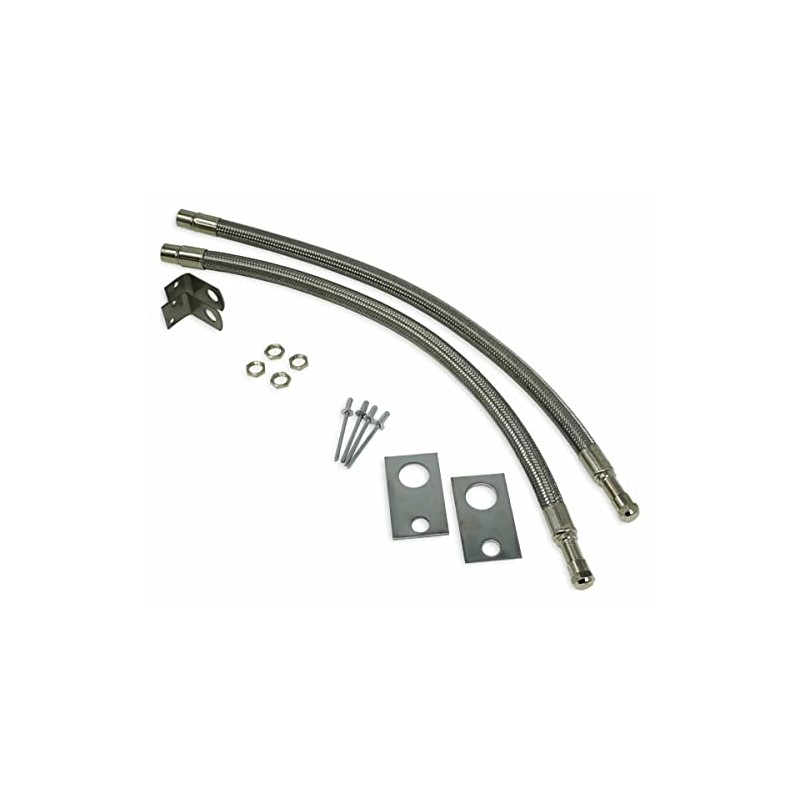 TireMinder 16-19.5 Inch Braided Steel Valve Extender Kit for Dually