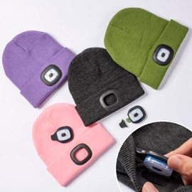 Etsfmoa Unisex Beanie with The Light,Gifts for Kids Boys and Girls Children USB Rechargeable Headlamp The Cap