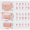 jiffordwind Checkered Makeup Bag 4 Pcs Waterproof Cosmetic Bag Set