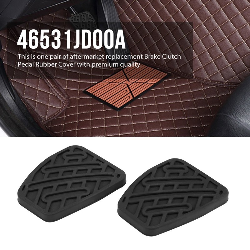 1 Pair Car Rubber Brake Pedal Pad Rubber Cover for