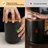 Tenforie Black Canister Sets for Kitchen, 3pcs Ceramic Canisters with