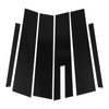 6 Pcs Side Door Window Cover Glossy Black Pillar Post