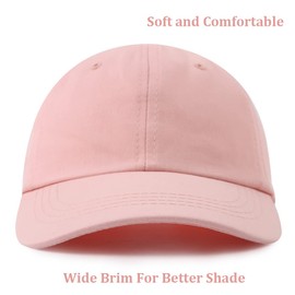 Zsedrut Cotton Tolddler Girls Hat Candy Color Baby Boys Baseball Caps Children Snapback Cap Spring Summer Autumn 3-8 Y (Pure LightPink)