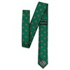 Retreez Christmas Graphic Woven Microfiber Skinny Tie - Green