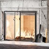 Kingson Fireplace Shovel Black Ash Shovel and Brush, Dustpan Set