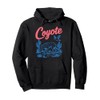 Retro Desert Coyote Graphic Tee Vintage Western Aesthetic Pullover Hoodie