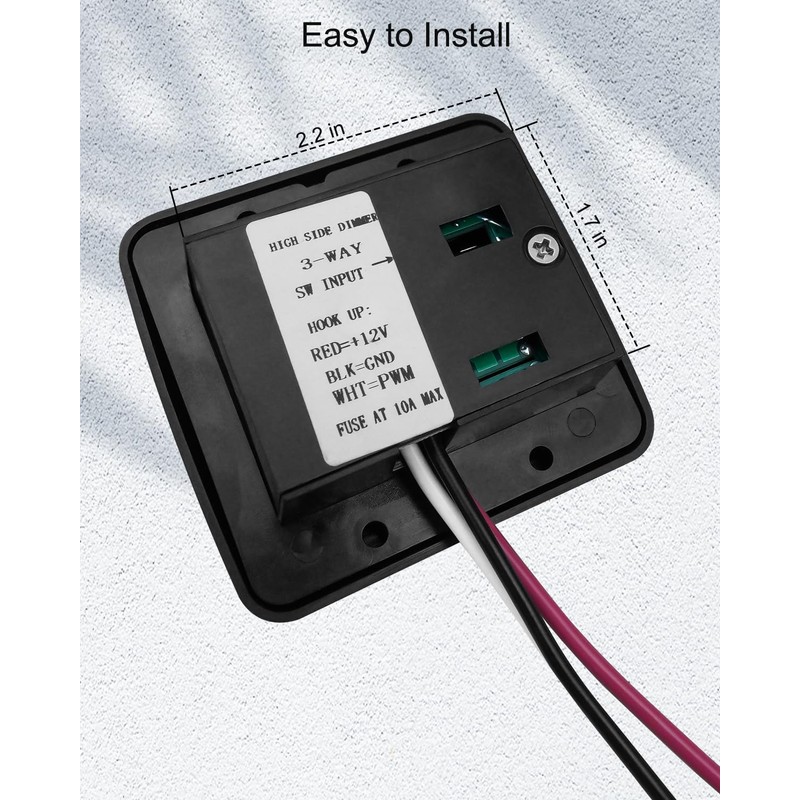 12V DC LED RV Dimmer Light Toggle Switch 60W, High