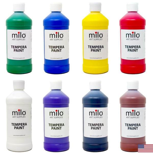 milo Tempera Paint Set of 8 Colors | 16 oz