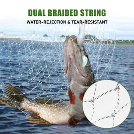 Heavy-Duty 32" Portable Fishing Net for Bridge and Pier Fishing Cast Nylon Mesh Drop Net with Rope Pompano Rig for Fishing Enthusiasts