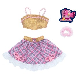 Licca-chan Harajuku Girls School coordinates Dress Set GIRLS CHECK Gold