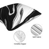 HOSTECCO Marble Cushion Covers 50x50 cm Set of 4 Black