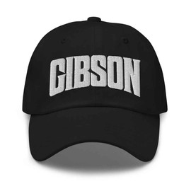 Gibson Baseball Cap Gibson Dad Hat Tennessee TN Hat Embroidered Souvenir Black