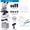 Velamnia LED Binocular Compound Microscope 200X-5000X Magnification Professional Binoculars Composite