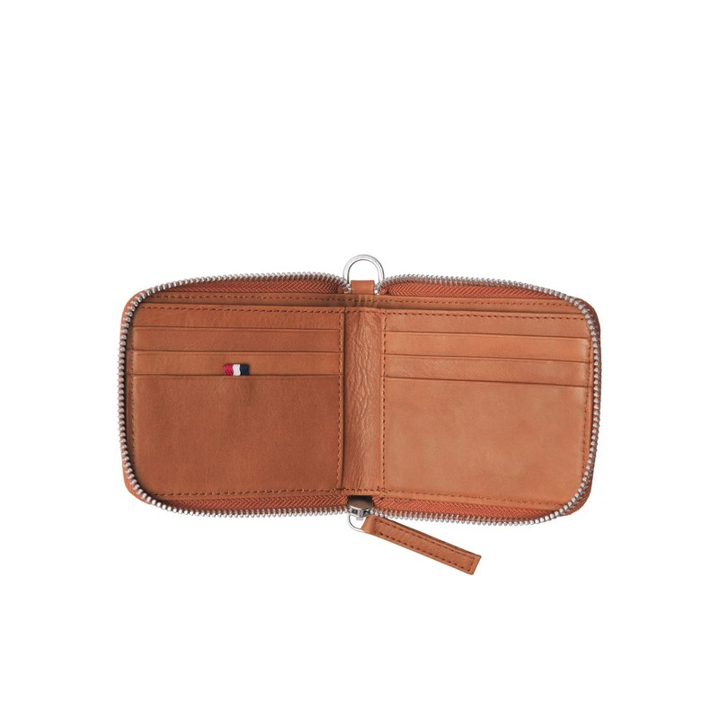 JACK & JONES Men's Jacelias Leather Wallet, Cognac