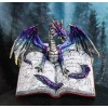 Guardian Of Bibliography Purple Blue Dragon Emerging Out Of Spell