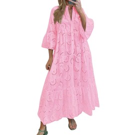 Boho Dresses for Women 2025 Summer Flowy Casual Curvy Maternity Bump Friendly Trendy Pink Aline Flattering Dress to Hide Tummy
